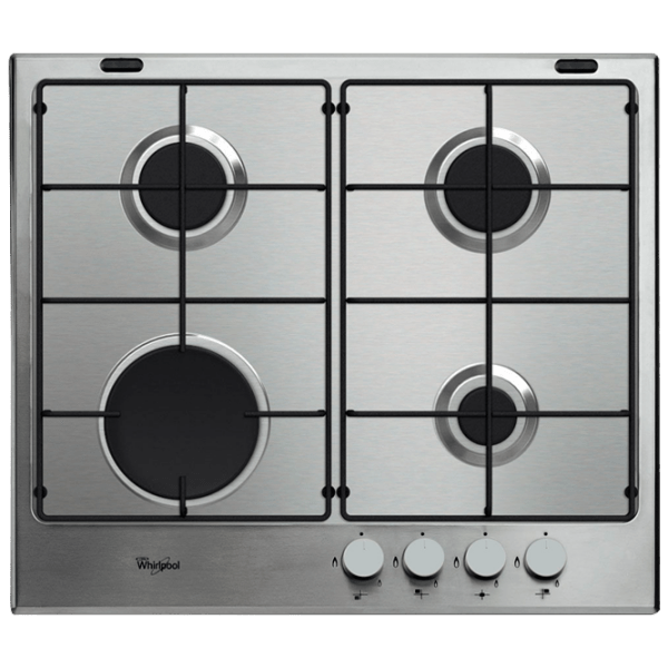 Plită încorporabilă pe gaz Whirlpool GMA 6411/ IX Silver , Gratare: Fontă photo 1