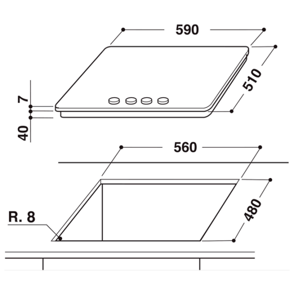 Plită încorporabilă pe gaz Whirlpool GMA 6411/ IX Silver , Gratare: Fontă photo 3
