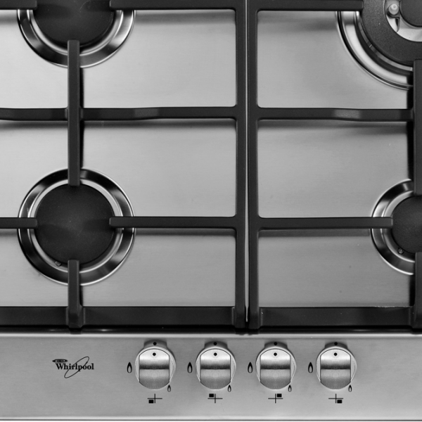 Plită încorporabilă pe gaz Whirlpool AKR 353/ IX Inox Inox, Gratare: Fontă photo 4