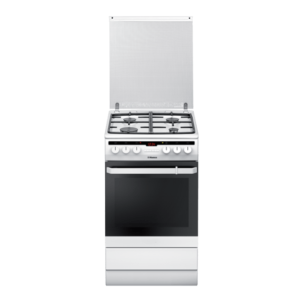 Aragaz Hansa FCMW58220 White Tipul plitei: Pe gaz, 62 l, Tipul cuptorului: Electric photo 1
