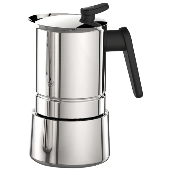 Гейзерная кофеварка Pedrini CaffeНержавеющая сталь 300 мл, Нержавеющая сталь photo 1