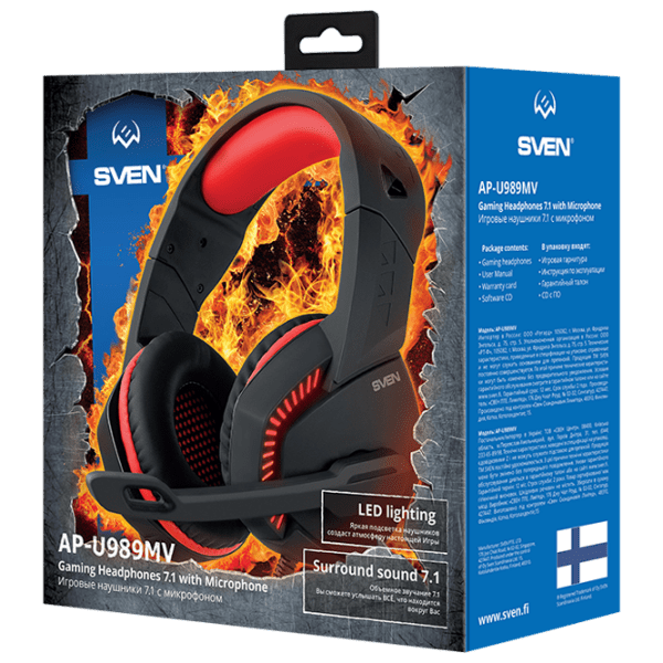 Căști Sven AP U989MV Black Cu fir/ Gaming/ Over the ear photo 6