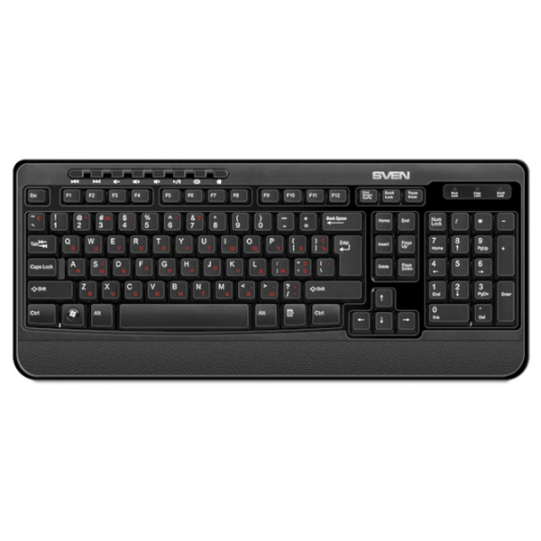 Клавиатура Sven Comfort 3500 Черный Для дома и офиса, Беспроводные photo 12