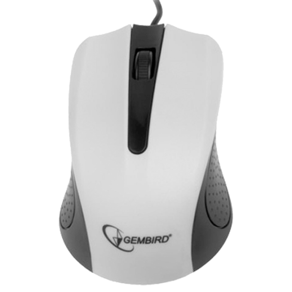 Mouse Gembird MUS-101-W White Cu fir, 1200 dpi photo 1
