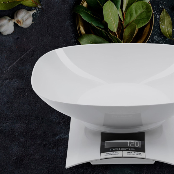 Cântar de bucătărie Polaris PKS0323DL White  photo 2