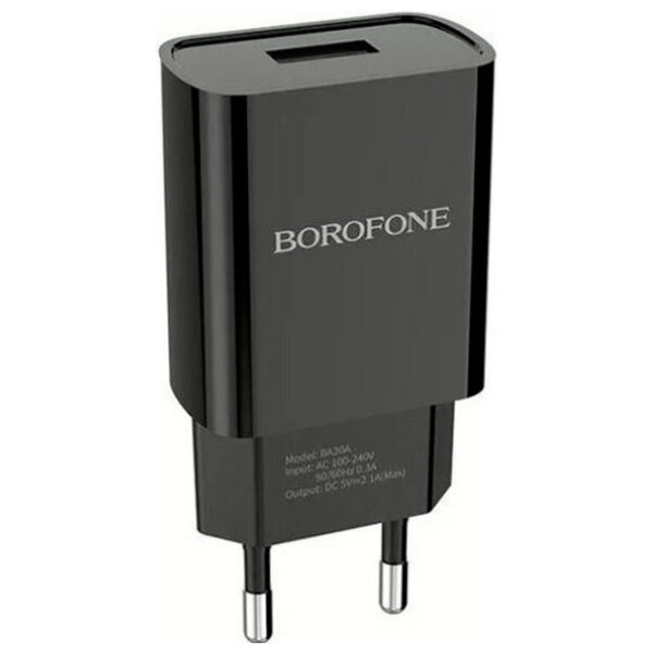 Сетевое зарядное устройство Borofone BA20A (10 Вт) Черный 2.1 А / Черный photo 4