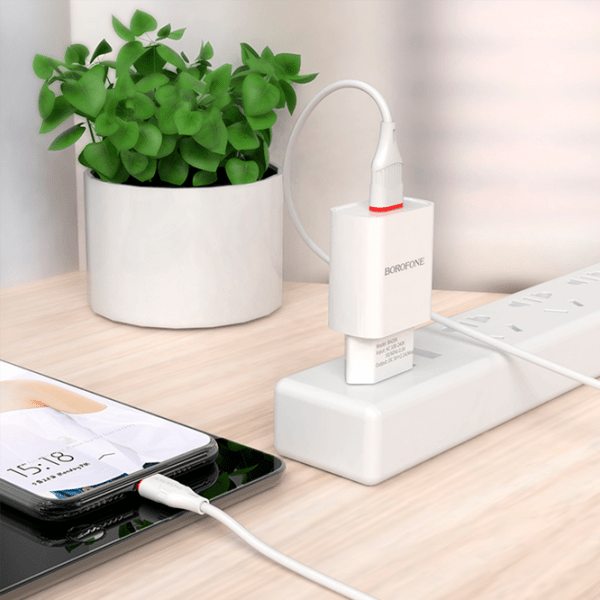 Incarcator Borofone, Micro USB, BA20A, White  photo 3