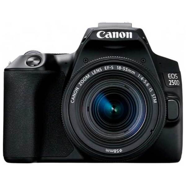 Cameră foto Canon EOS 250D + EF-S 18-55mm F4-5.6 IS STM + Kit Black CMOS, 24.2 MP, F 4.0 - F 5.6 photo 2