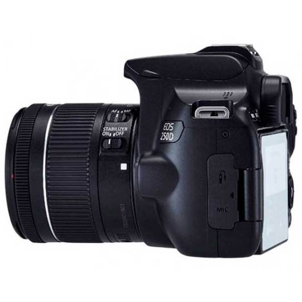 Cameră foto Canon EOS 250D + EF-S 18-55mm F4-5.6 IS STM + Kit Black CMOS, 24.2 MP, F 4.0 - F 5.6 photo 3