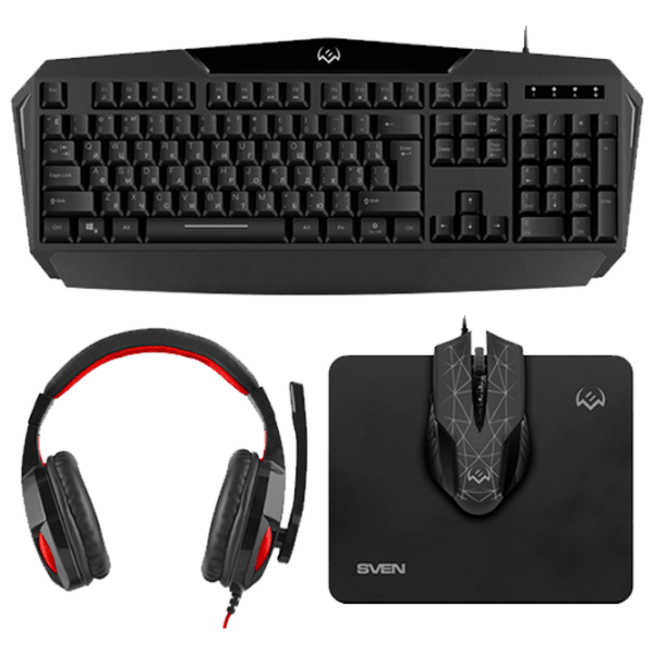Tastatură Sven GS-4300 Combo Black Gaming, Cu fir photo 1