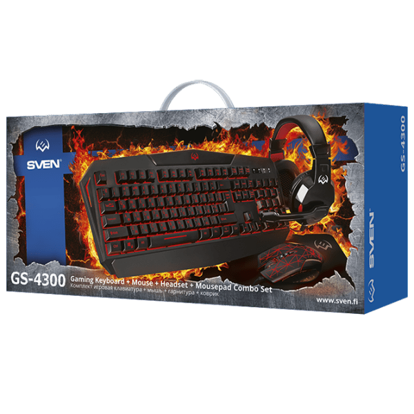 Tastatură Sven GS-4300 Combo Black Gaming, Cu fir photo 9