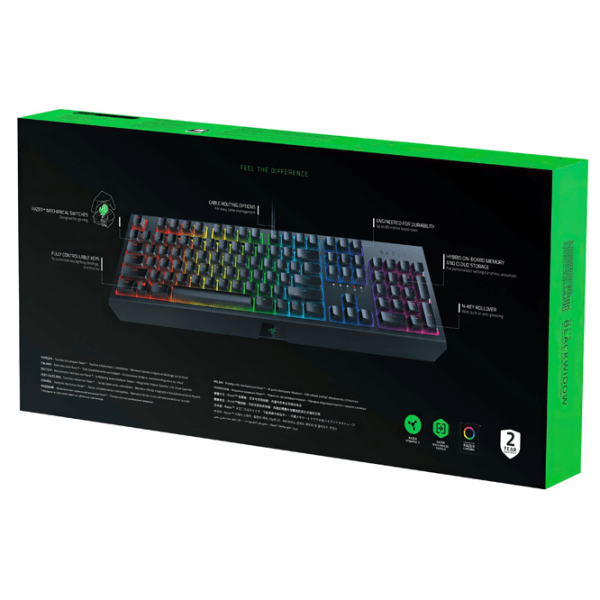 Клавиатура Razer BlackWidow Green Switch Черный Игровой, Проводная photo 6