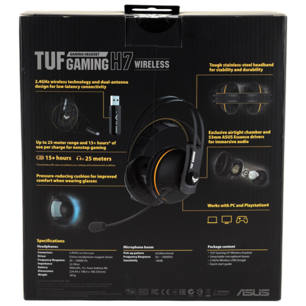 Căști Asus Tuf H7 Yellow Cu fir / Gaming / Over the ear photo 5