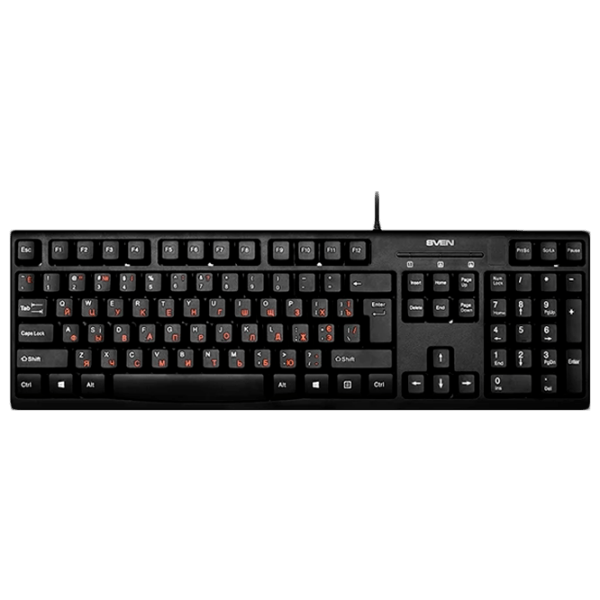 Tastatură Sven Comfort KB-S300 Black Home and Office, Cu fir photo 2