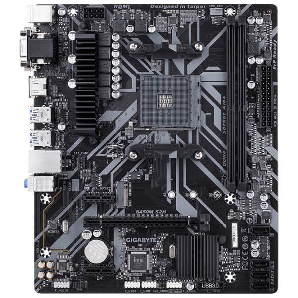 Материнская плата Gigabyte B450M S2H 1.0 mATX  photo 1