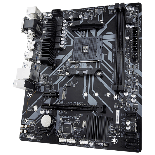 Материнская плата Gigabyte B450M S2H 1.0 mATX  photo 3