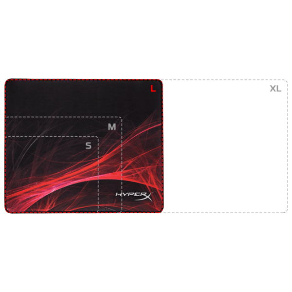 Covoraș pentru mouse HyperX FURY S Speed Large Red Black 450 x 400 x 4 mm photo 3