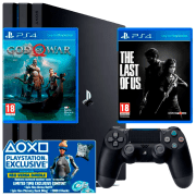 Consolă pentru jocuri Sony Playstation 4 PRO Black + Fortnite Neo Versa Bundle + The Last of Us + God of War HDD , RAM 8 GB