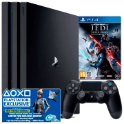 Consolă pentru jocuri Sony Playstation 4 PRO Black + Fortnite Neo Versa Bundle + Star Wars Jedi Fallen Order HDD , RAM 8 GB