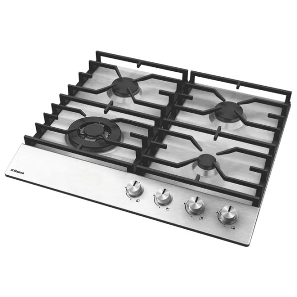 Plită încorporabilă pe gaz Hansa BHGI611391 Inox Oțel emailat, Gratare: Fontă photo 2