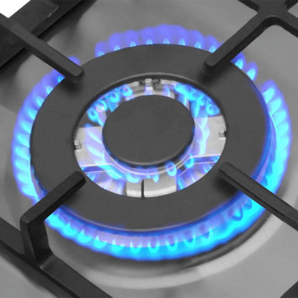 Plită încorporabilă pe gaz Hansa BHGI611391 Inox Oțel emailat, Gratare: Fontă photo 5