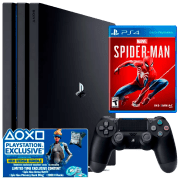 Consolă pentru jocuri Sony Playstation 4 PRO Black + Fortnite Neo Versa Bundle + Marvel's Spider Man HDD , RAM 8 GB