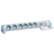 Удлинитель Legrand 694617 1.5 м Серый 