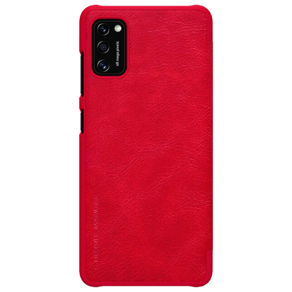 Husă pentru smartphone Samsung Galaxy A41 (QIN) Red Nillkin, Piele, Flip Cover photo 2