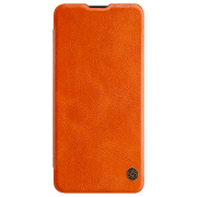 Husă pentru smartphone Samsung Galaxy A41 (QIN) Brown Nillkin, Piele, Flip Cover