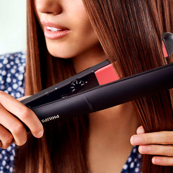 Placă de îndreptat părul Philips BHS376/00 Black De îndreptat / Keratină / 230 °C photo 5