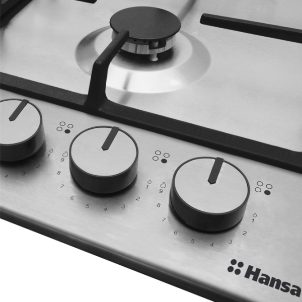 Plită încorporabilă pe gaz Hansa BHGI631542 Inox Inox, Gratare: Fontă photo 3