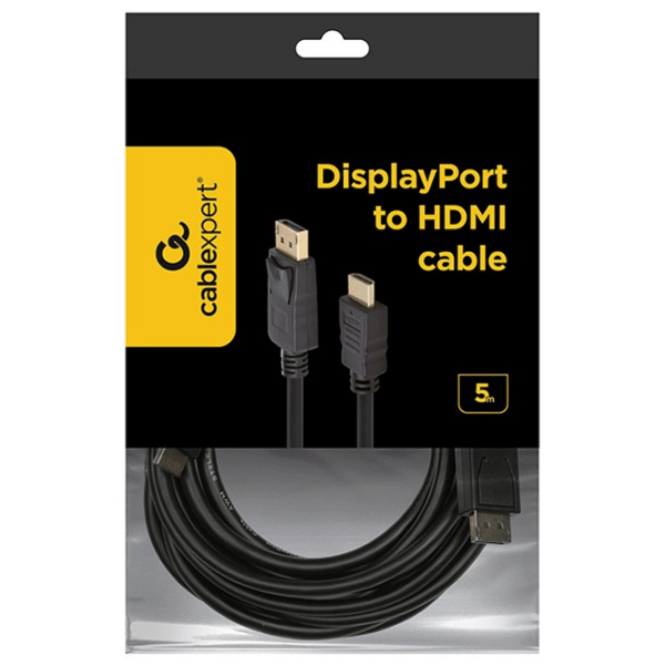 Кабель видео Cablexpert CC-DP-HDMI-5M DisplayPort/ HDMI Черный  photo 4