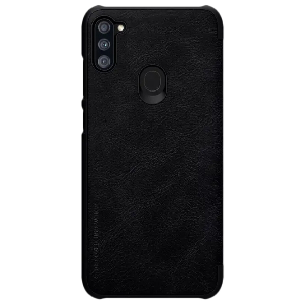 Husă pentru smartphone Samsung Galaxy A11 (QIN) Black Nillkin, Piele ecologică , Flip Cover photo 2