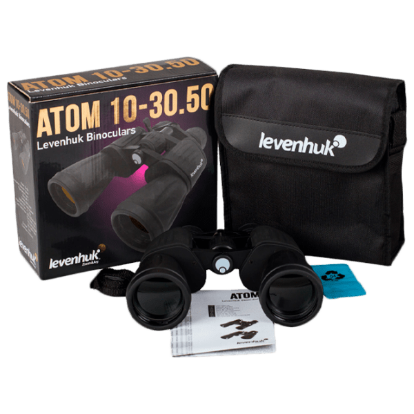 Binoclu Levenhuk Atom 10-30x50 Black  photo 6