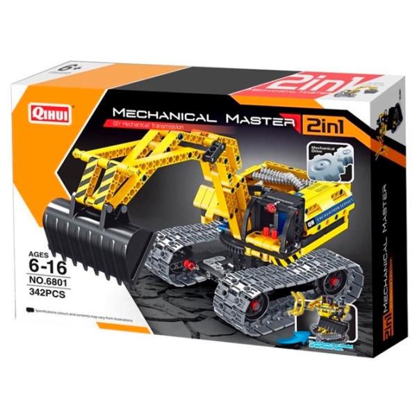 Конструктор XTech Construction Excavator & Robot Желтый Количество деталей 342, 6+ photo 9