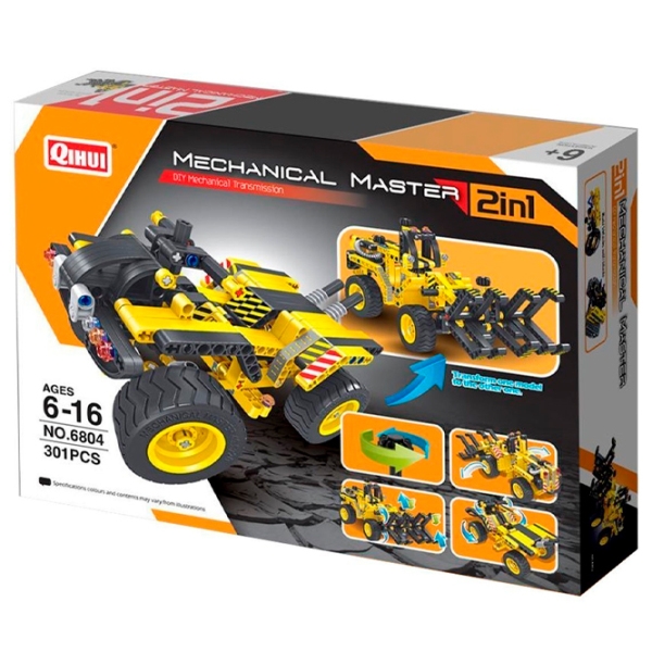 Конструктор XTech 2 in 1 Construction Timber Crab & Dune Buggy Желтый Количество деталей 301, 6+ photo 3