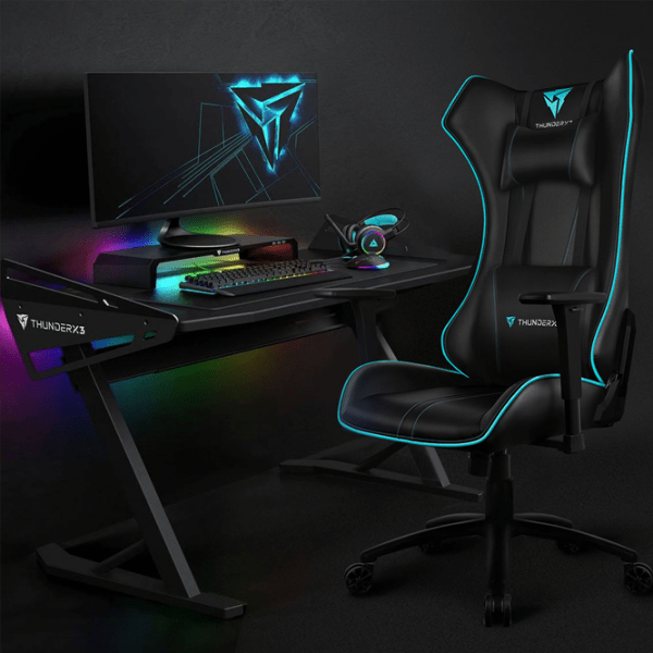 Scaun Gaming ThunderX3 UC5 TX3UC5Bh Black Blue  photo 4