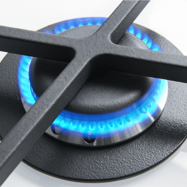 Plită încorporabilă pe gaz Hansa BHKW630590 White Sticlă călită, Gratare: Fontă photo 5