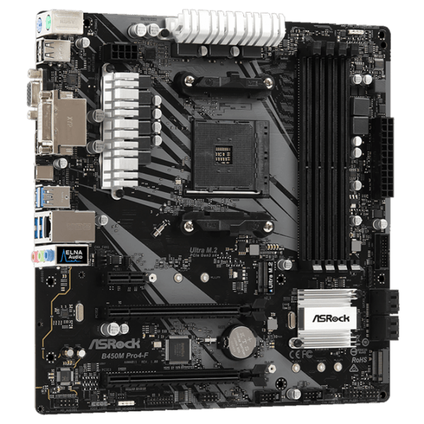 Материнская плата ASRock B450M PRO4-F mATX  photo 3