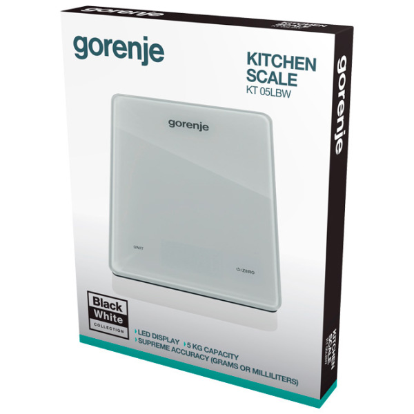Cântar de bucătărie Gorenje KT05LBW White  photo 2