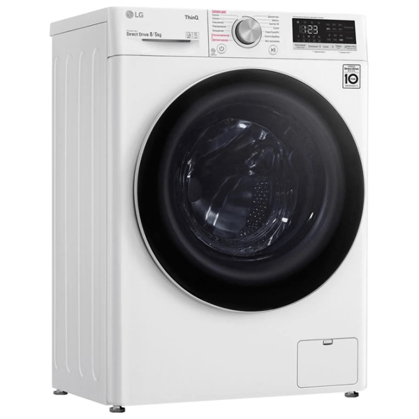 Mașină de spălat cu uscător LG F4V5TG0W White 8 kg, 1400 rpm, A photo 2