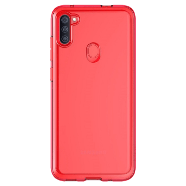 Husă pentru smartphone Samsung Galaxy A11 (Araree) Transparent Red Samsung, TPU, Back photo 1
