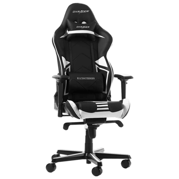 Scaun Gaming DXRacer Racing GC-R131-NW-V2 White Black  photo 1