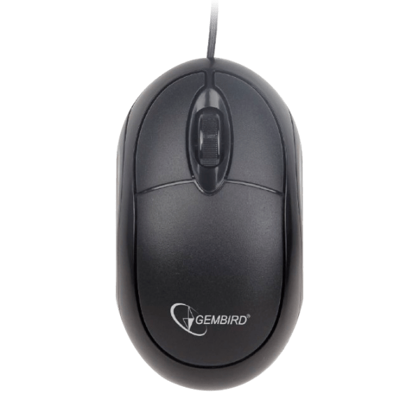 Mouse Gembird MUS-U-01 Black Cu fir, 1000 dpi photo 1
