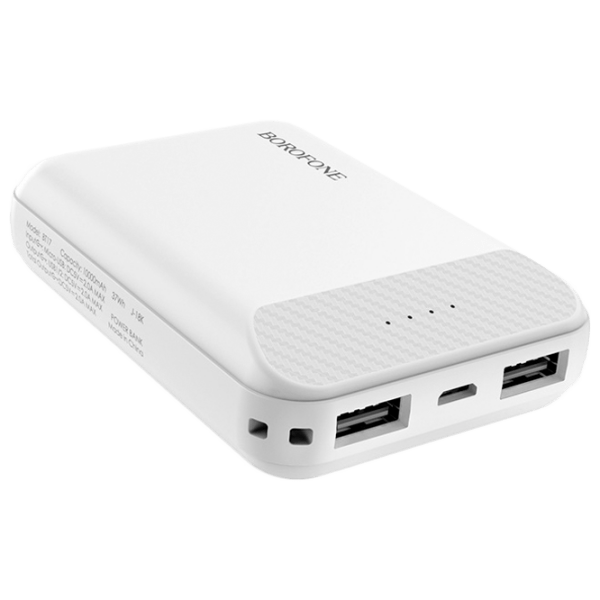 Power Bank 10000 мАч Borofone BT17 RayPower mini (10 Вт) Белый  photo 2