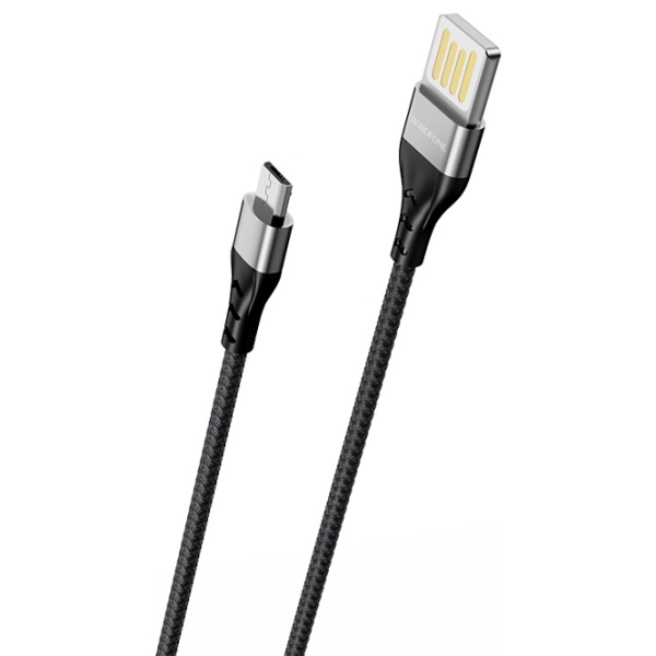 Cablu pentru telefon Borofone BU-11 USB Type-A/ microUSB Black  photo 2