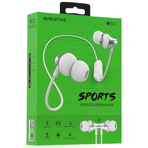 Căști Borofone BE32 White Fără fir / Sport / In ear photo 4