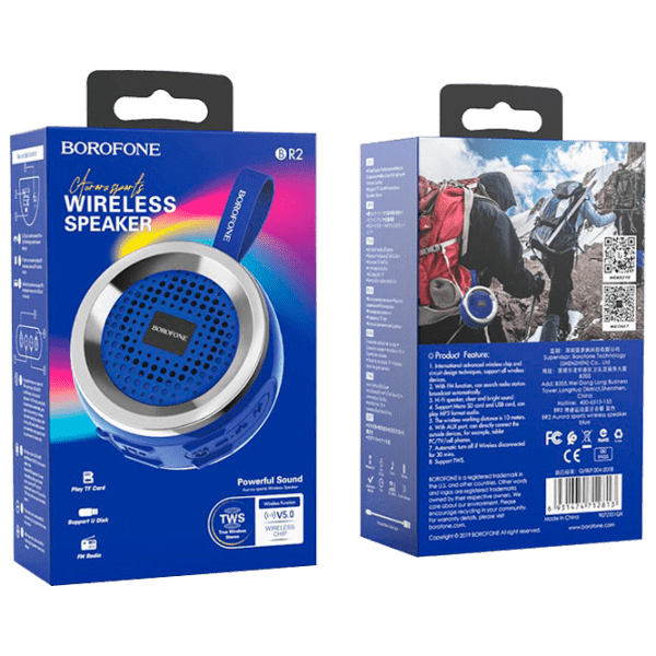 Портативный динамик Borofone Wireless BR2, Синий  photo 4