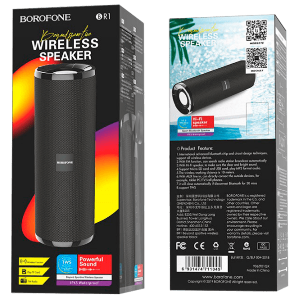 Boxă portabilă Borofone BR1 Black 1 x 5 W photo 4