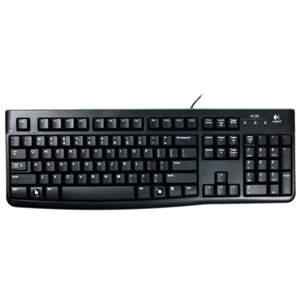 Tastatură Logitech K120 Black Home and Office, Cu fir photo 1